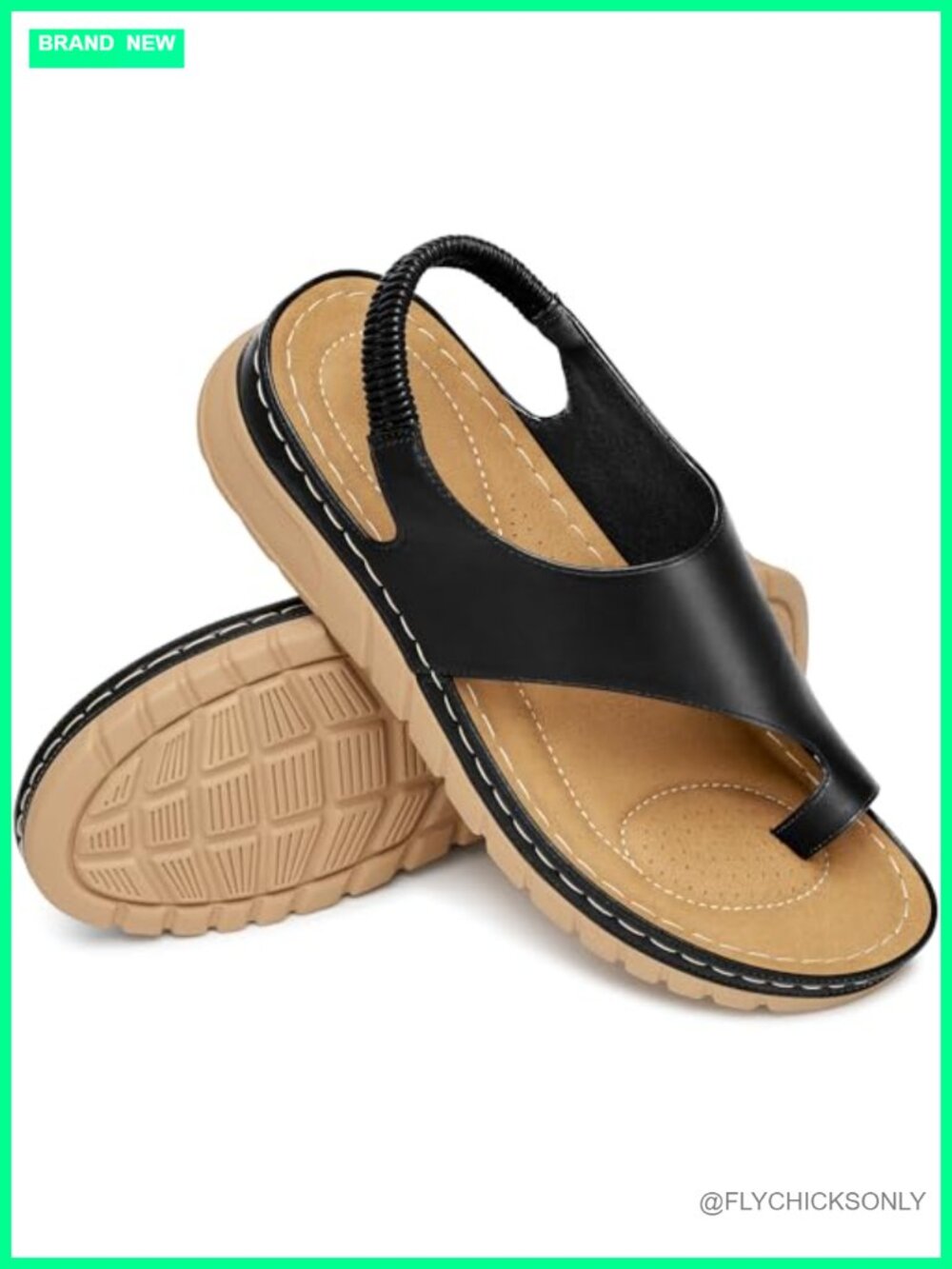 Womens Comfortable Wedge Sandals Cushioned Soft PU Leather Lightweight Non-Slip